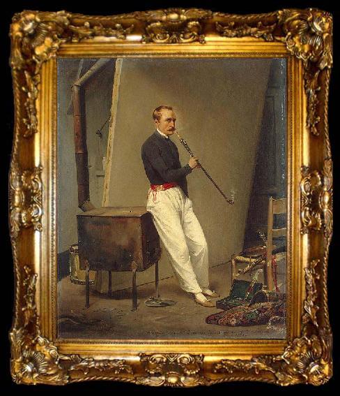 framed  Horace Vernet Self portrait, ta009-2